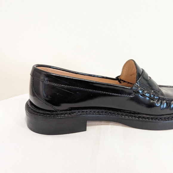 J Crew 2023 Winona Black Leather Penny Loafers Size - Picture 9 of 13